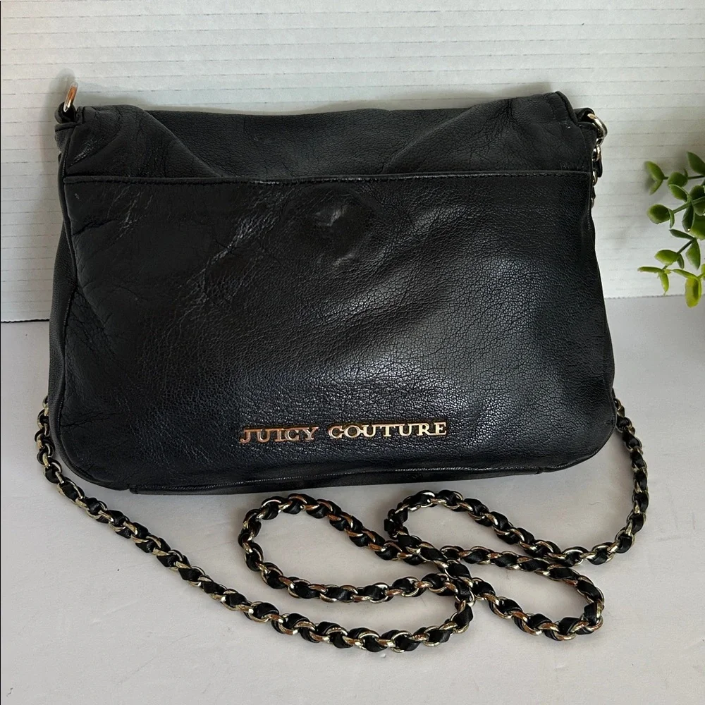 Juicy Couture black leather crossbody bag